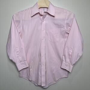 Brooks‎ Brothers Madison Dress Shirt Men's 15.5-33 Button Down Supima Pink